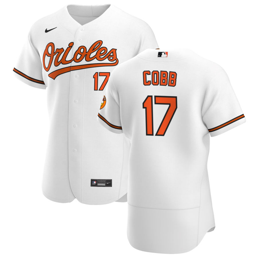 Baltimore Orioles 17 Alex Cobb Men Nike White Home 2020 Authentic Player MLB Jersey